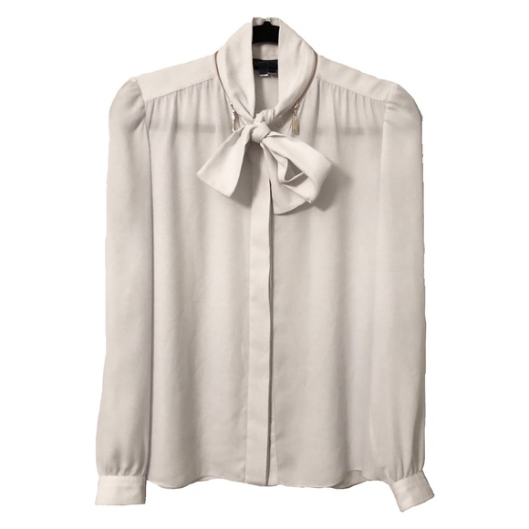 Louis Vuitton Tops - Louis Vuitton Uniforms Semi-Sheer White And Gold Button Up Blouse Dress Shirt
